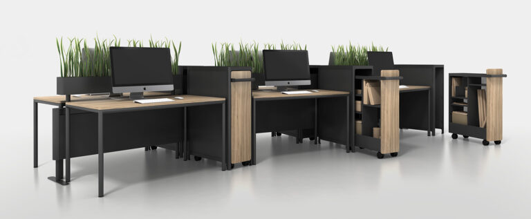 C9 Desk + Edison Senior Rail